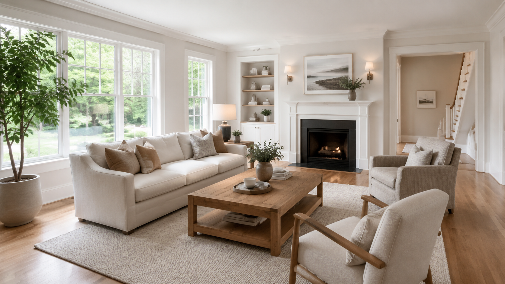 Clean, bright Massachusetts home representing house cleaning cost and pricing
